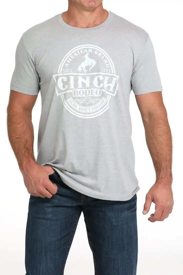 Cinch Men’s Light Grey Logo T-shirt Men’s T-Shirt