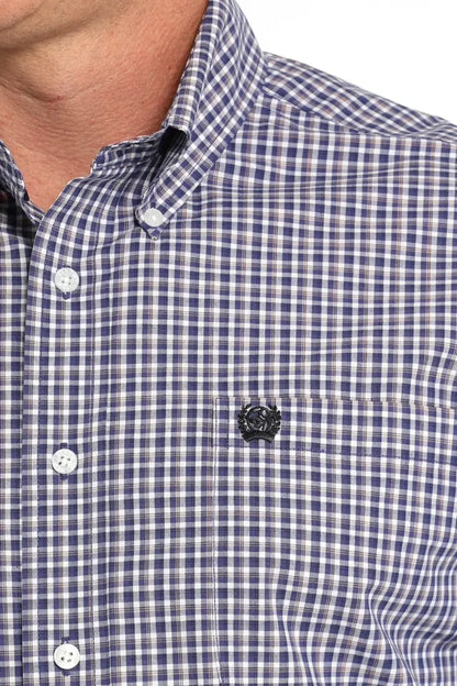 Cinch Men's Purple Plaid Long Sleeve Western Shirt Cinch Men's Purple Plaid Long Sleeve Western Shirt