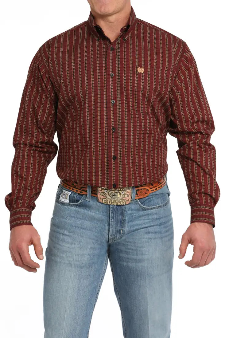 Cinch Men’s Red Shotgun Shell Western Shirt Men’s Western