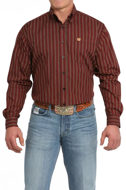 Cinch Men’s Red Shotgun Shell Western Shirt Men’s Western