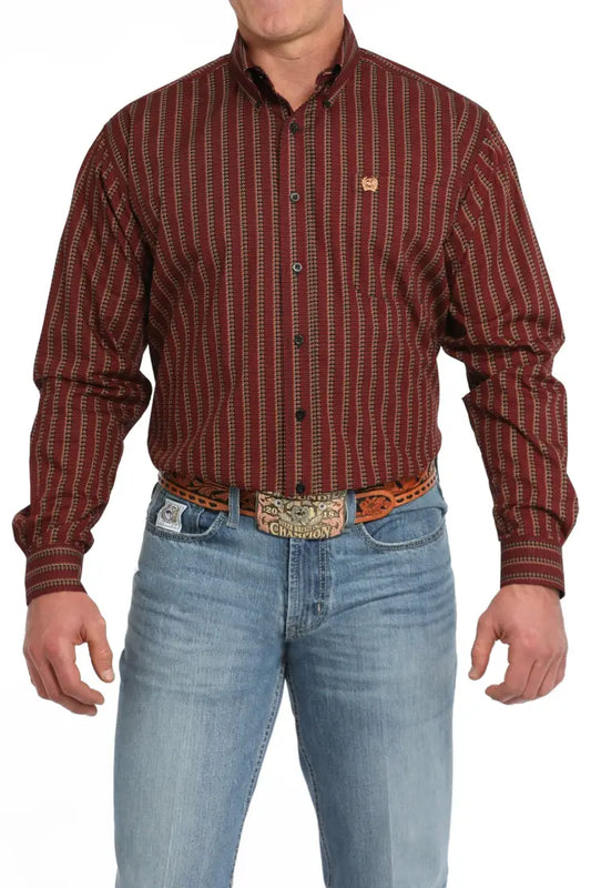 Cinch Men’s Red Shotgun Shell Western Shirt Men’s Western