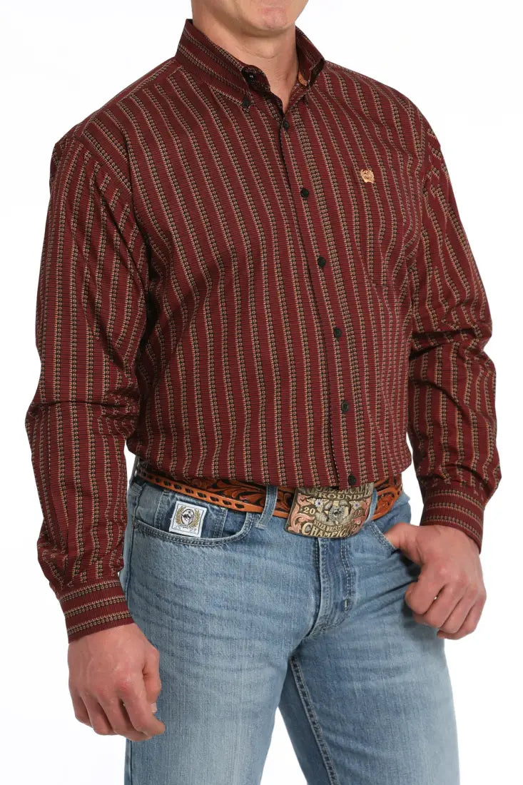 Cinch Men’s Red Shotgun Shell Western Shirt Small Men’s Western