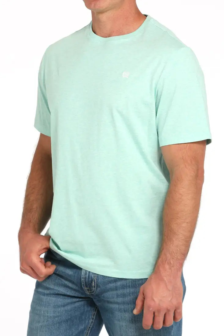 Cinch Men’s Solid Heather Turquoise T-Shirt Men’s T-Shirt