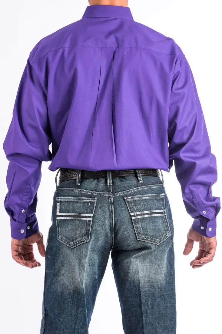 Cinch Men’s Solid Purple Western Shirt Men’s Western