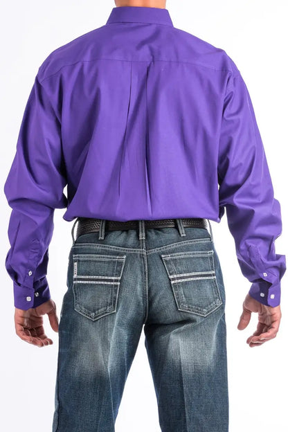 Cinch Men’s Solid Purple Western Shirt Men’s Western
