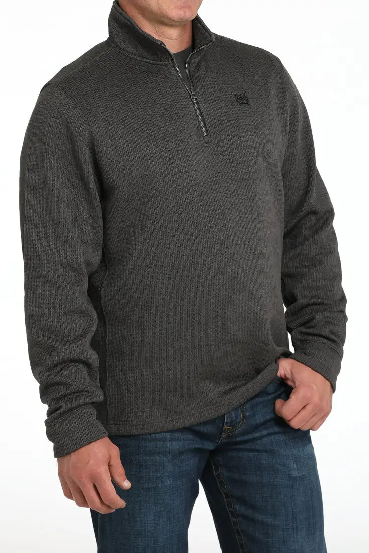 Cinch Men’s Sweater Knit 1/4 Zip Pullover Small / Charcoal Men’s Pullover