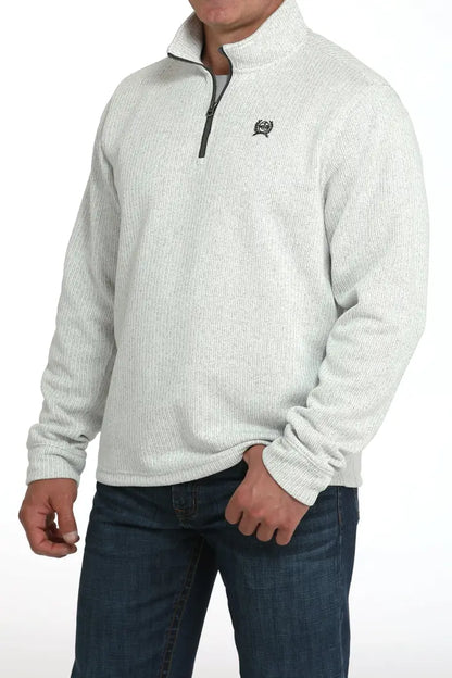 Cinch Men’s Sweater Knit 1/4 Zip Pullover Small / Grey Men’s Pullover