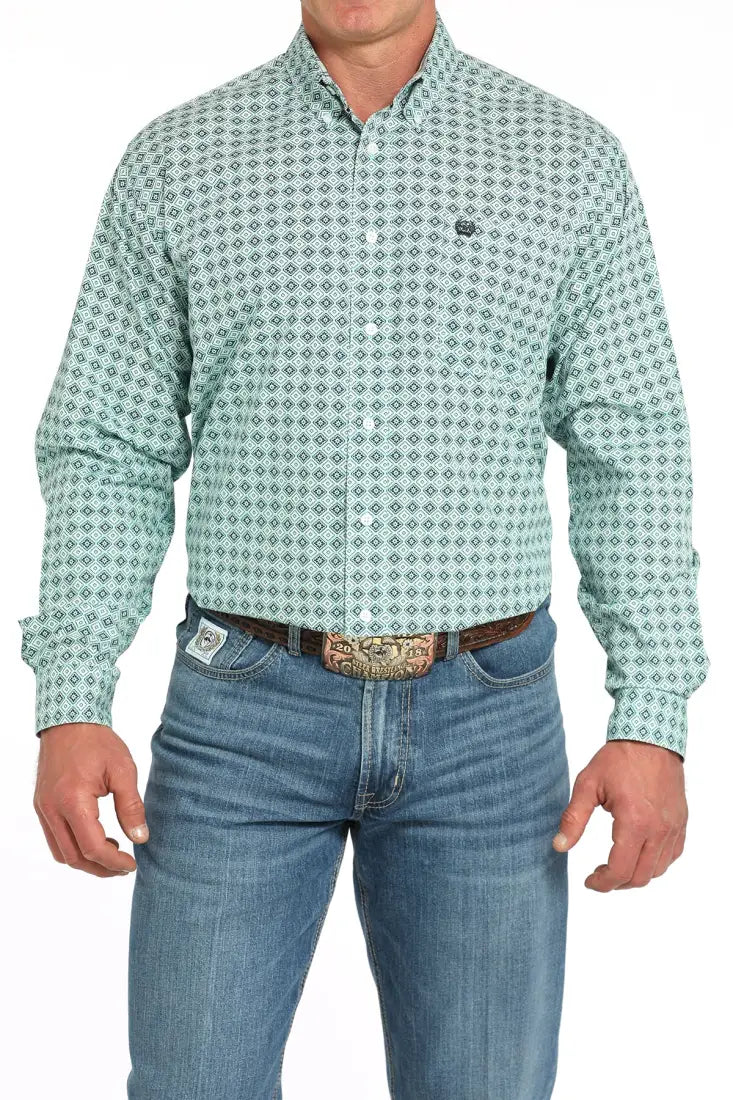 Cinch Men’s Turquoise Medallion Western Shirt Men’s Western
