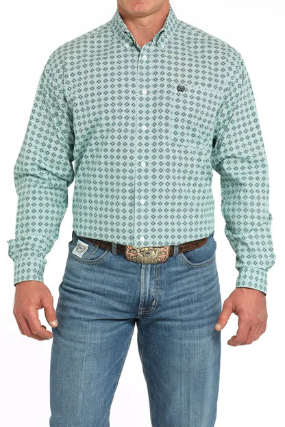 Cinch Men’s Turquoise Medallion Western Shirt Men’s Western