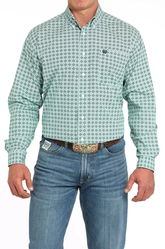 Cinch Men’s Turquoise Medallion Western Shirt Men’s Western