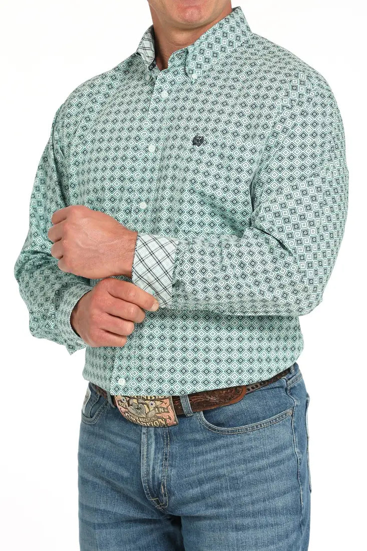 Cinch Men’s Turquoise Medallion Western Shirt Men’s Western