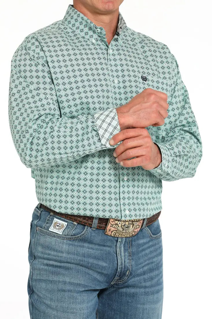 Cinch Men’s Turquoise Medallion Western Shirt Men’s Western