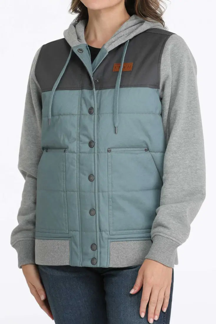 Cinch Women’s Blue Canvas Hoodie Jacket Women’s Coat