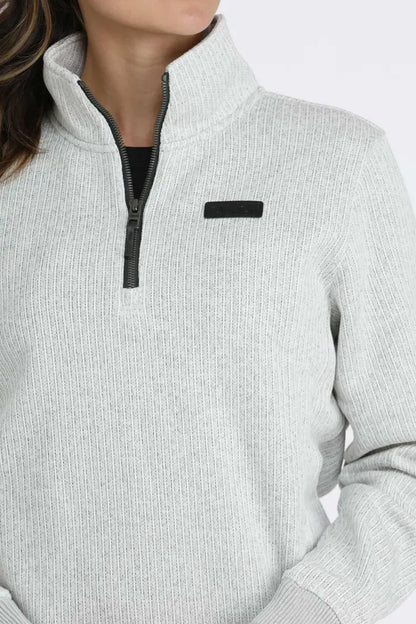 Cinch Women’s Grey 1/4 Zip Sweater Pullover Women’s Pullover
