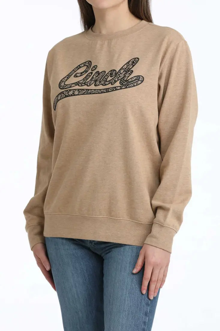 Cinch Women’s Heather Brown Cinch Pullover Sweatshirt Women’s Pullover