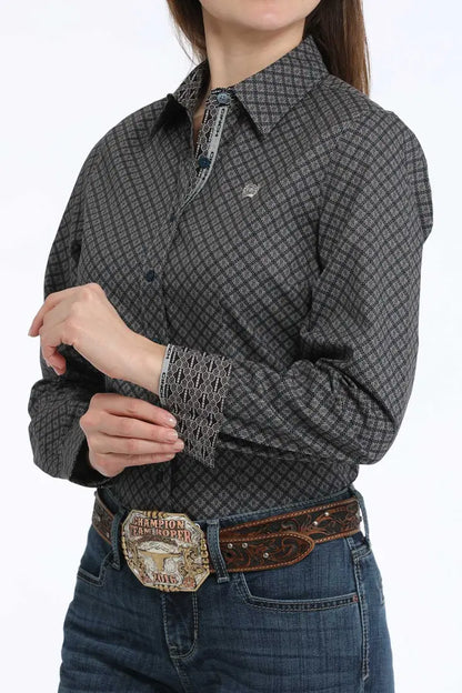 Cinch Women’s Mulberry & Teal Diamond Western Shirt Women’s Western