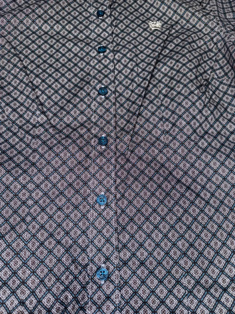 Cinch Women’s Mulberry & Teal Diamond Western Shirt XSmall Women’s Western