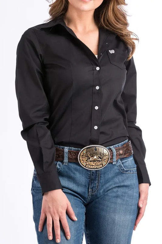 Cinch Women’s Solid Black Western Shirt XSmall Women’s Western