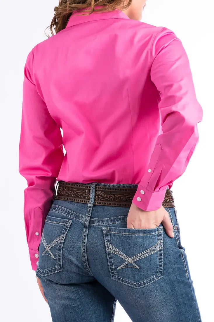 Cinch Women’s Solid Hot Pink Western Shirt Women’s Western