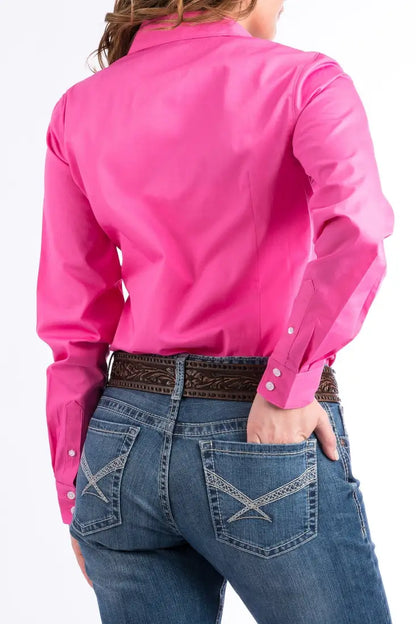 Cinch Women’s Solid Hot Pink Western Shirt Women’s Western