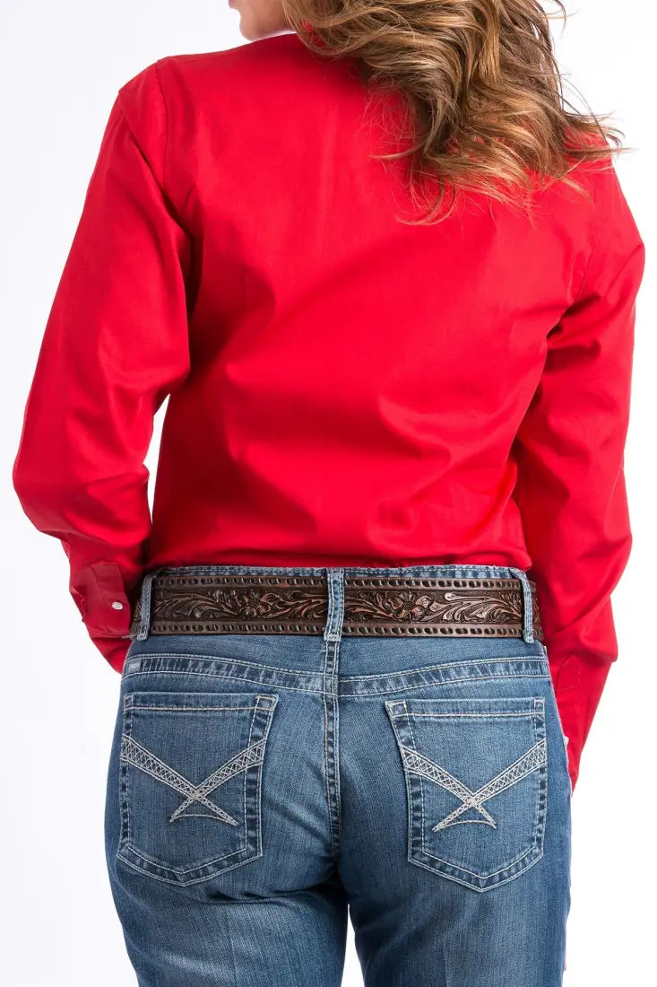 Cinch Women’s Solid Red Western Shirt Women’s Western