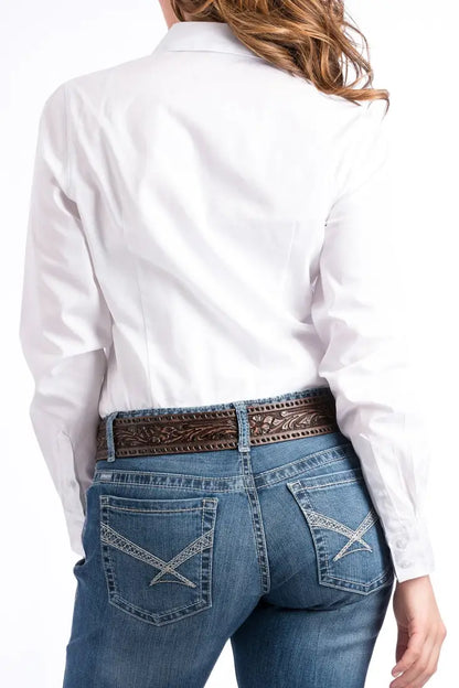 Cinch Women’s Solid White Western Shirt Women’s Western