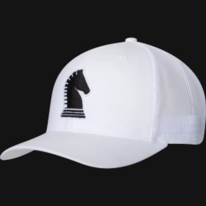 Classic Equine 3D Logo Trucker Snapback Cap White Hats