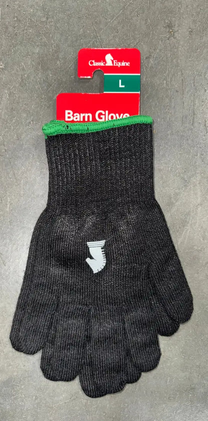 Classic Equine Black Barn Gloves Large / Single Pair Winter Gloves
