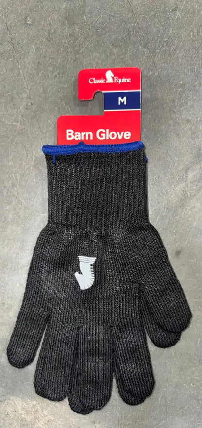 Classic Equine Black Barn Gloves Medium / Single Pair Winter Gloves