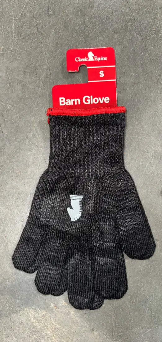 Classic Equine Black Barn Gloves Small / Single Pair Winter Gloves