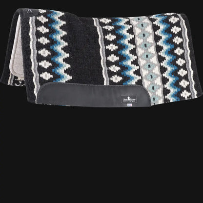 Classic Equine Blanket Top ESP Saddle Pad 32’’ X 34’’ / 3/4’’ / Black/Seafoam Saddle Pad