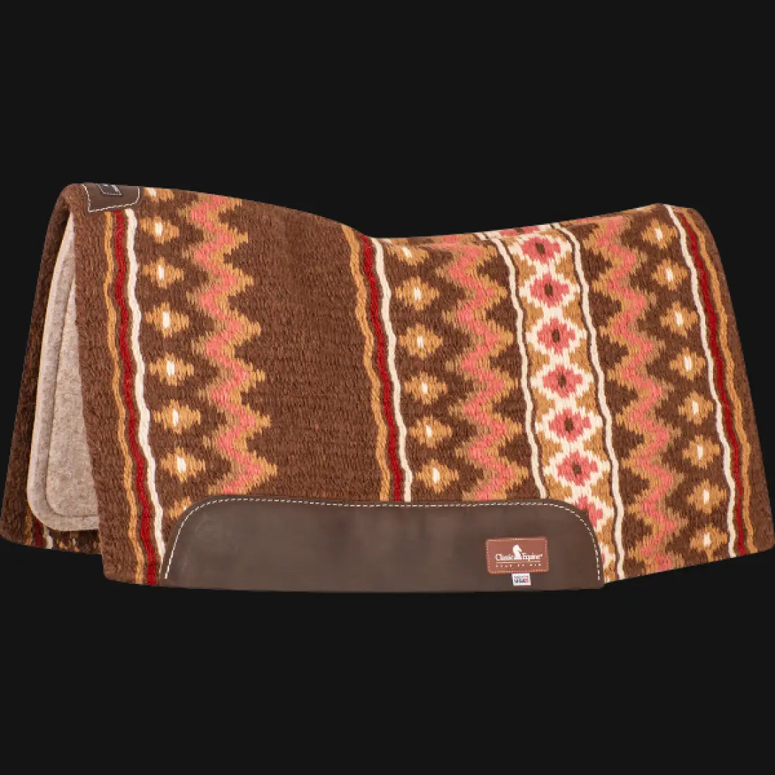 Classic Equine Blanket Top ESP Saddle Pad 32’’ X 34’’ / 3/4’’ / Chestnut/Fawn Saddle Pad