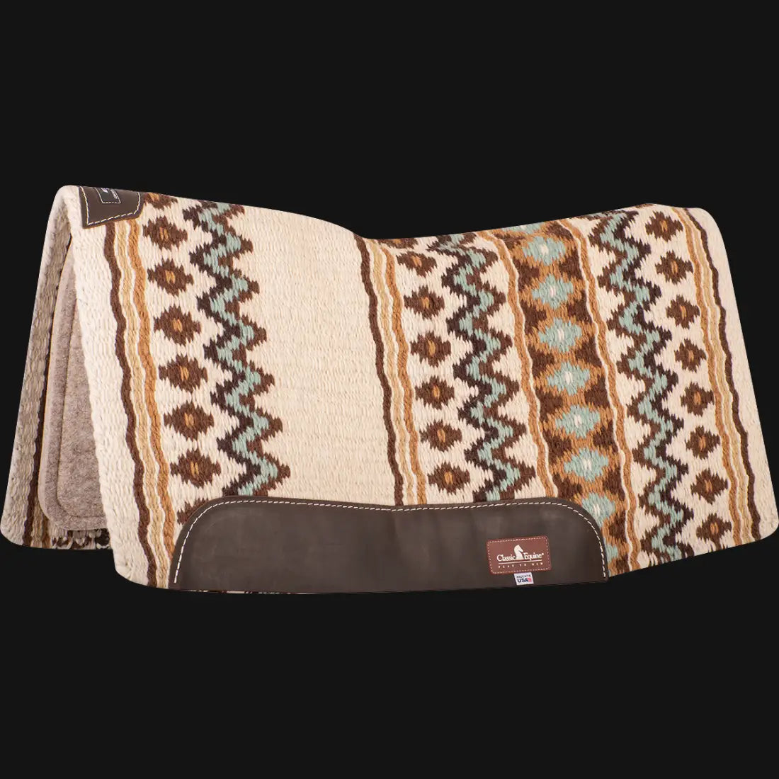 Classic Equine Blanket Top ESP Saddle Pad 32’’ X 34’’ / 3/4’’ / Cream/Coffee Saddle Pad