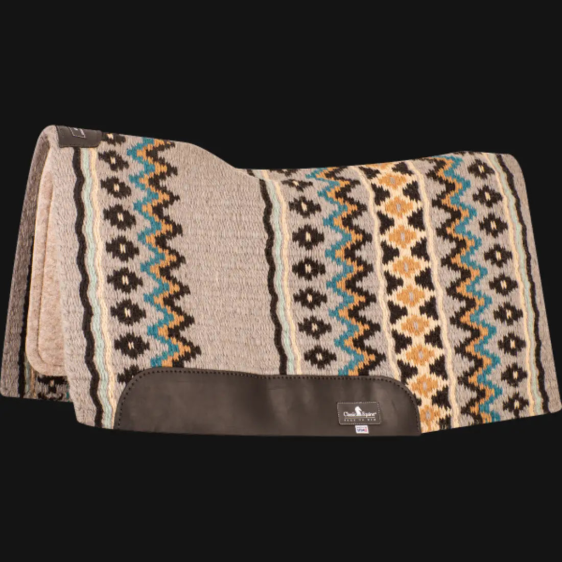 Classic Equine Blanket Top ESP Saddle Pad 34’’ X 38’’ / 1’’ / Grey/Ocean Blue Saddle Pad