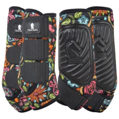 Classic Equine ClassicFit® Sport Boots 4 Pack - Patterns Neon Flower / Small Sport Boots