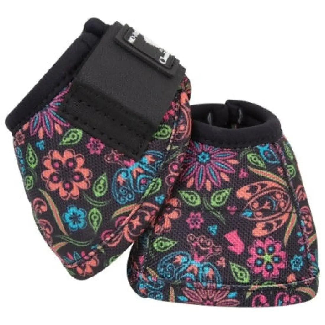Classic Equine Dy•No Turn™ Bell Boots - Patterns Neon Flower / Small Bell Boots