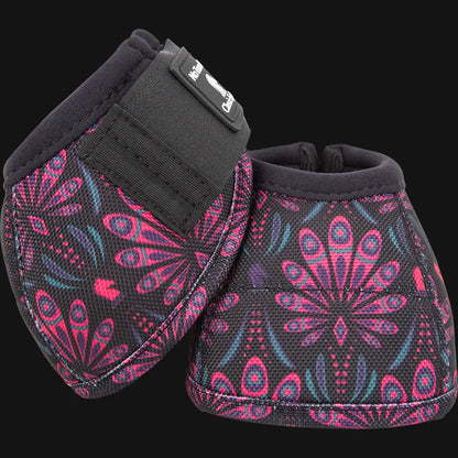 Classic Equine Dy•No Turn™ Bell Boots - Patterns Peacock / Small Bell Boots
