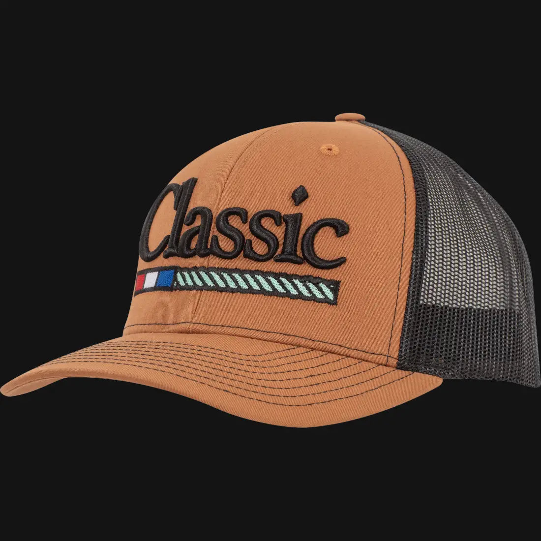 Classic Equine Embroidered 3D Puff Logo Cap Caramel/Black Hats