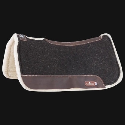 Powered with a vented Zoombang™ insert that is scientifically engineered to dissipate energy, reducing injury and stress on equine athletes. Its breathable design remains securely in place, providing conformal layered protection. Durable 3/8” felt top is designed to be used alone or under show blanket. A 100% Merino fleece bottom wicks moisture and provides maximum comfort to the horse’s back. 1-1/4” total pad thickness.