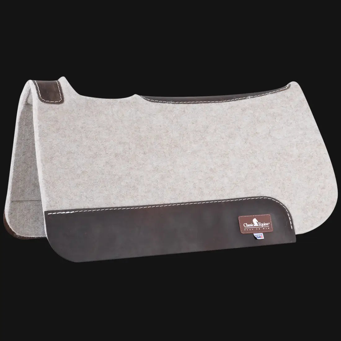 Classic Equine Kid Felt Saddle Pad Grey / 25-1/2’’ X 26’’ / 3/4’’ Saddle Pad