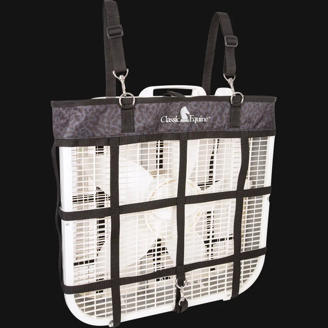 Classic Equine Stall Fan Bag Black Leopard Barn & Trailer Accessory
