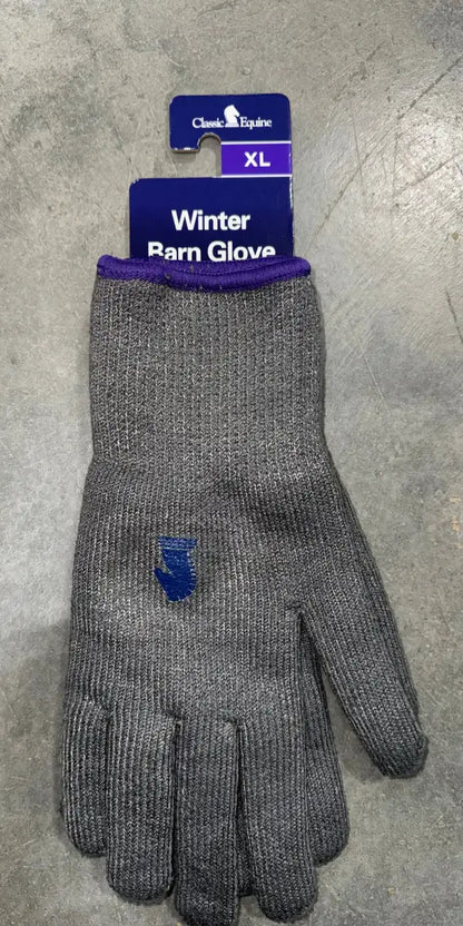 Classic Equine Winter Gray Barn Gloves (Heavy) XLarge / Single Pair Winter Gloves