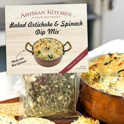 Country Home Creations Artisan Kitchen Mixes Baked Artichoke and Spinach Dip Food