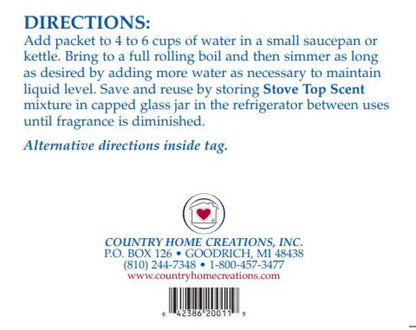 Country Home Creations Stovetop Scent Mix- Christmas Food
