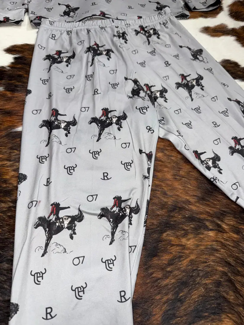 Cowboy Hardware Boy’s Gray Vintage Bronc PlaySet Boy’s T-Shirt