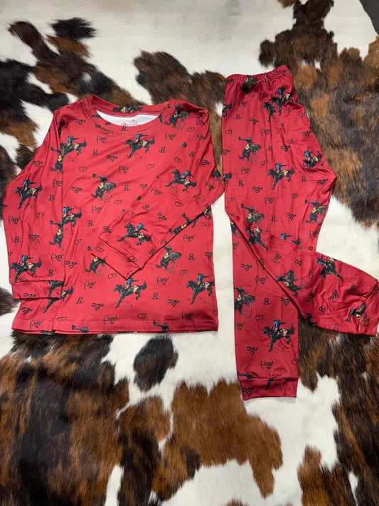 Cowboy Hardware Boy’s Infant/Toddler Vintage Bronc Brand Playset 12M / Red Boy’s Toddler Top