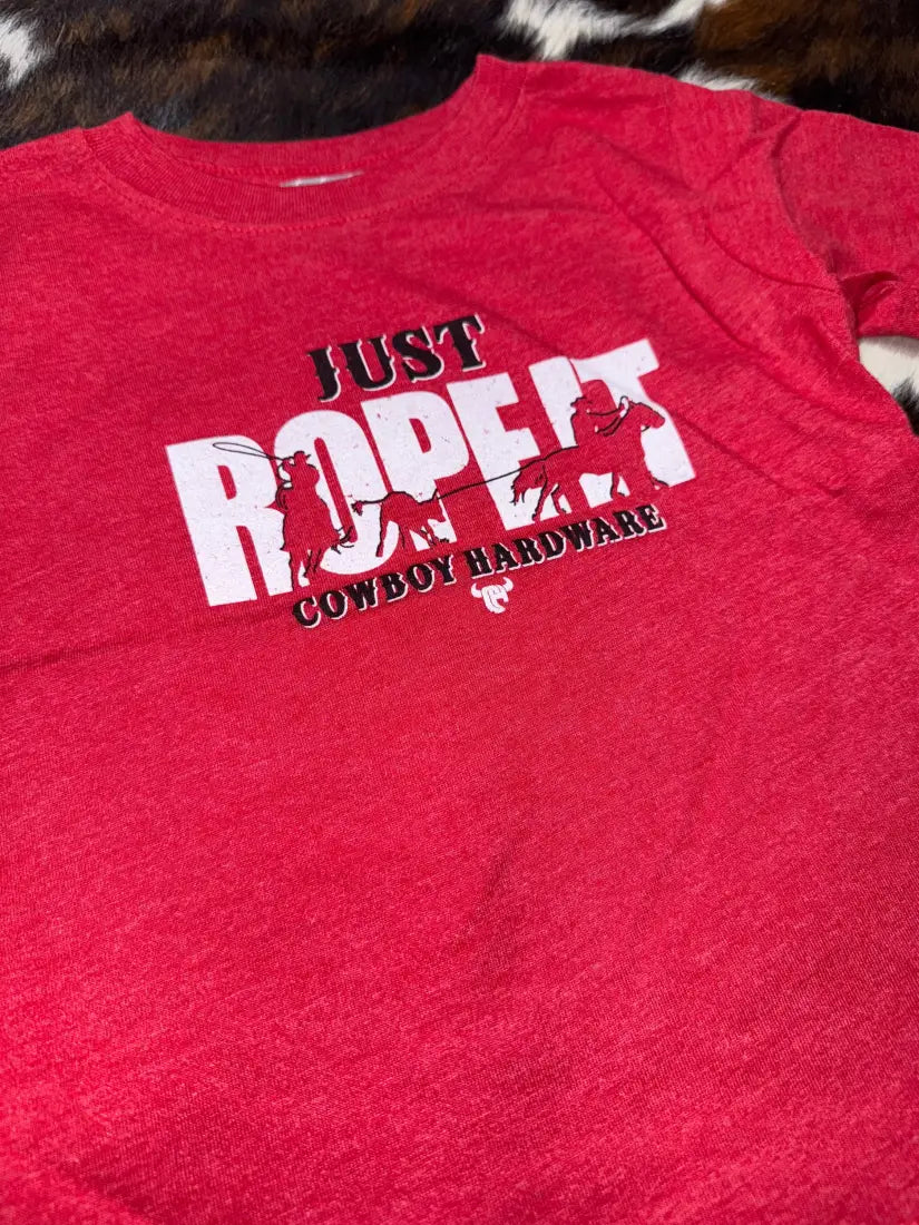 Cowboy Hardware Boy’s Toddler Red Just Rope It T-Shirt 2T Boy’s Toddler Top