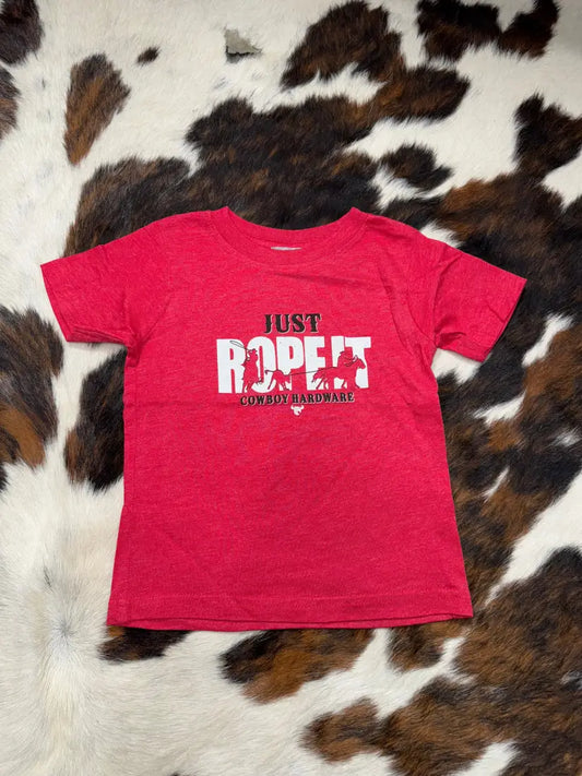 Cowboy Hardware Boy’s Toddler Red Just Rope It T-Shirt Boy’s Toddler Top