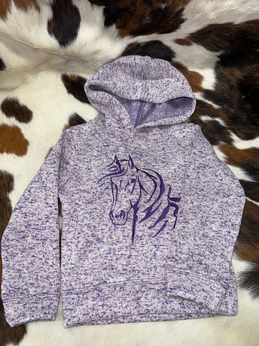 Cowboy Hardware Girl’s Purple Bella Speckle Hoodie Girl’s Pullover