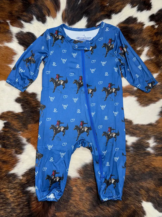 Cowboy Hardware Infant Blue Vintage Bronc Romper Boy’s Infant